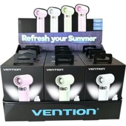 Pack 12x Ventoinhas PBE Portátil Recarregável USB-C c/ Ecrã LED - VENTION
