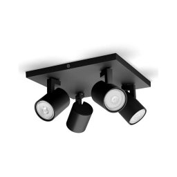Philips - Spot RUNNER 4xGU10/20W/230V preto