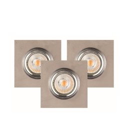 Spot-Light 2515336 - Conjunto 3x LED embutido VITAR 1xGU10/5W/230V concreto