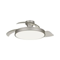Philips - Candeeiro de teto LED regulável com ventilador ATLAS LED/35W/230V cromado + comando