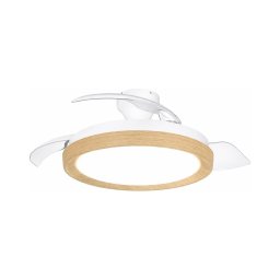 Philips - Candeeiro de Teto LED Dimerizável com Ventilador BLISS LED/35W/230V castanho + controlo remoto