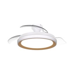 Philips - Candeeiro de teto LED regulável com ventilador BLISS LED/35W/230V, dourado + controlo remoto