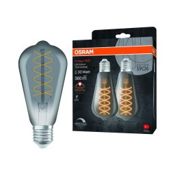 Pack de 2 lâmpadas LED dimerizáveis Filamento Vintage E27/7,8W/230V 1800K - Osram