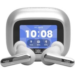 Auriculares Noise Cancelling True Wireless Bluetooth JBL Live Beam 4 - Prateado