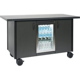 kaiserkraft Estação de serviço e de café, com 1 frigorífico e 2 portas, CxLxA 1600 x 740 x 900 mm, Estação de serviço e de café, com 1 frigorífico e 2 portas, CxLxA 1600 x 740 x 900 mm. Frigorífico potente com arrefecimento por convecção para resultados d