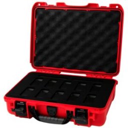 Nanuk 910 mala com espuma para 10 relógios, vermelho