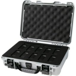 Nanuk 910 mala com espuma para 10 relógios, prata