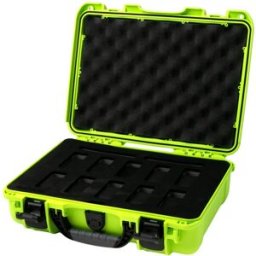 Nanuk 910 mala com espuma para 10 relógios, verde-limão