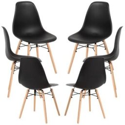 Presentes Miguel Pack 6 Cadeiras Besy - Preto