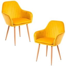 Presentes Miguel Pack 2 Cadeiras Chic - Amarelo