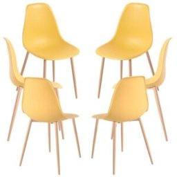 Presentes Miguel Pack 6 Cadeiras Mykle - Amarelo