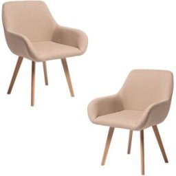 Presentes Miguel Pack 2 Cadeiras Venly Tecido - Beige