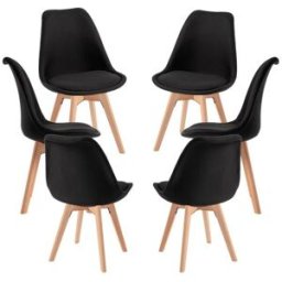 Presentes Miguel Pack 6 Cadeiras Synk Tecido - Preto