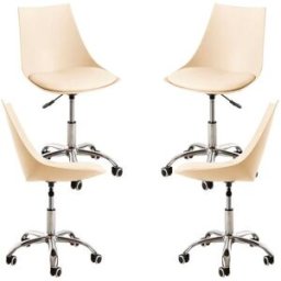 Presentes Miguel Pack 4 Cadeiras Blok Office - Beige