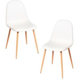 Presentes Miguel Pack 2 Cadeiras Teok Couro Sintético - Branco