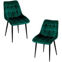 Presentes Miguel Pack 2 Cadeiras Cade Veludo - Verde