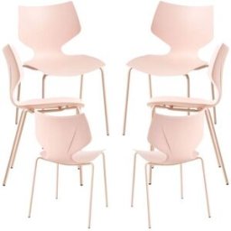 Presentes Miguel Pack 6 Cadeiras Plecy - Rosa