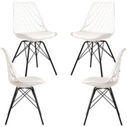 Presentes Miguel Pack 4 Cadeiras Iron Mima - Branco