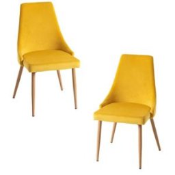 Presentes Miguel Pack 2 Cadeiras Stoik Wood - Amarelo