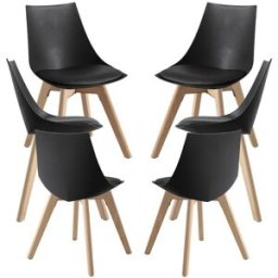 Presentes Miguel Pack 6 Cadeiras Blok - Preto