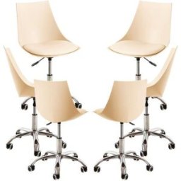 Presentes Miguel Pack 6 Cadeiras Blok Office - Beige