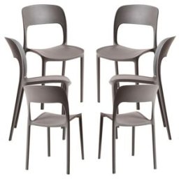 Presentes Miguel Pack 6 Cadeiras Inis - Cinza escuro