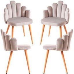 Presentes Miguel Pack 4 Cadeiras Hand Veludo - Cinza