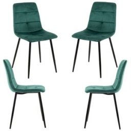 Presentes Miguel Pack 4 Cadeiras Daris Veludo - Verde