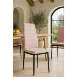 Presentes Miguel Pack 4 Cadeiras Lauter Veludo - Rosa