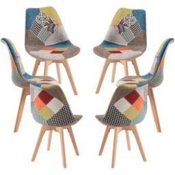 Presentes Miguel Pack 6 Cadeiras Synk Patchwork - Patchwork cores