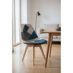 Presentes Miguel Cadeira Synk Patchwork - Azul