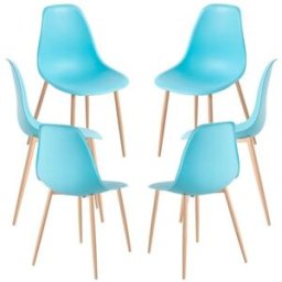 Presentes Miguel Pack 6 Cadeiras Mykle - Turquesa