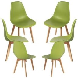 Presentes Miguel Pack 6 Cadeiras Kelen - Verde