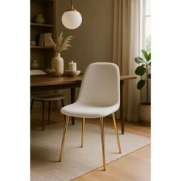 Presentes Miguel Cadeira Golden Teok Veludo - Beige