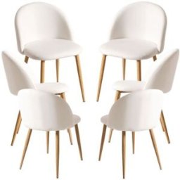 Presentes Miguel Pack 6 Cadeiras Vint Couro Sintético - Branco