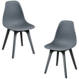 Presentes Miguel Pack 2 Cadeiras Kelen Suprym - Cinza escuro