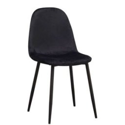 Presentes Miguel Pack 2 Cadeiras Teok Black Veludo - Preto