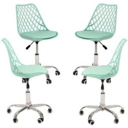 Presentes Miguel Pack 4 Cadeiras Mima Office - Celadon