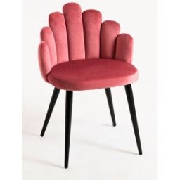 Presentes Miguel Pack 4 Cadeiras Hand Veludo Pernas Pretas - Rosa
