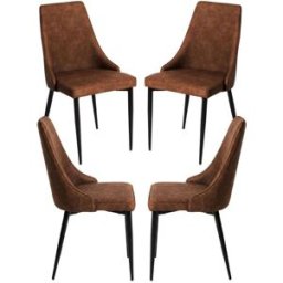 Presentes Miguel Pack 4 Cadeiras Stoik Vintage - Marrom