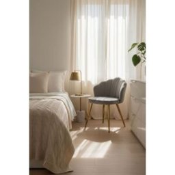 Presentes Miguel Cadeira Blume Gold Veludo - Cinza
