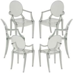 Presentes Miguel Pack 6 Cadeiras Diam Brazos - Transparente