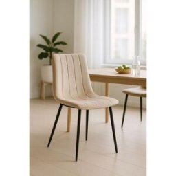 Presentes Miguel Cadeira Liny Veludo - Beige