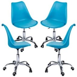 Presentes Miguel Pack 4 Cadeiras Neo - Azul claro