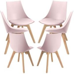 Presentes Miguel Pack 6 Cadeiras Blok - Rosa