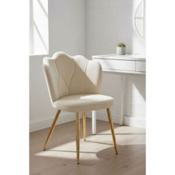 Presentes Miguel Cadeira Olyra Golden Veludo - Beige