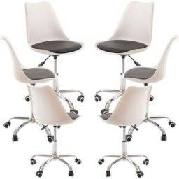 Presentes Miguel Pack 6 Cadeiras Neo - Branco e Preto