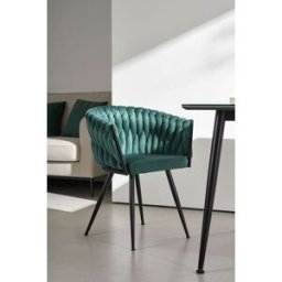 Presentes Miguel Cadeira Widny Black Veludo - Verde