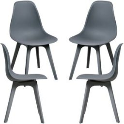 Presentes Miguel Pack 4 Cadeiras Kelen Suprym - Cinza escuro