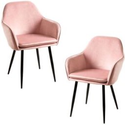 Presentes Miguel Pack 2 Cadeiras Chic Black - Rosa